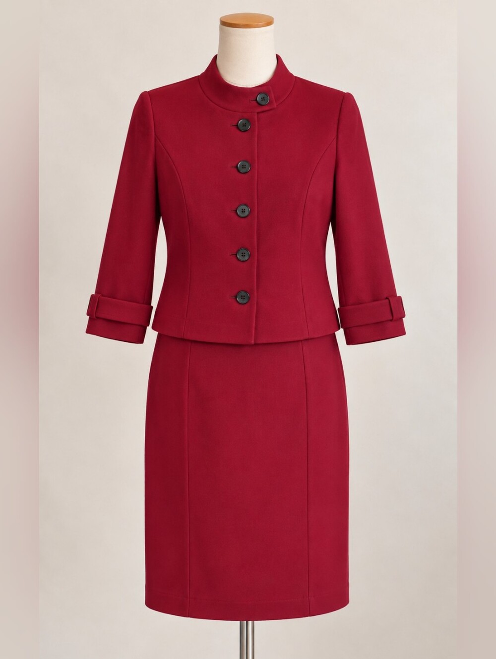 Tahari Arthur S. Levine Red Skirt Suit Size 12 | Tailored Career Set